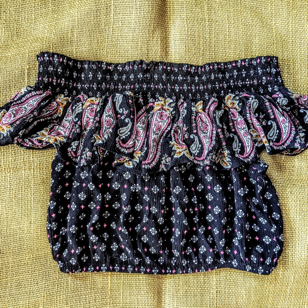 Cute Sweet Summer Hippie Vibes Ruffle Crop Top Fun - Picture 4 of 14
